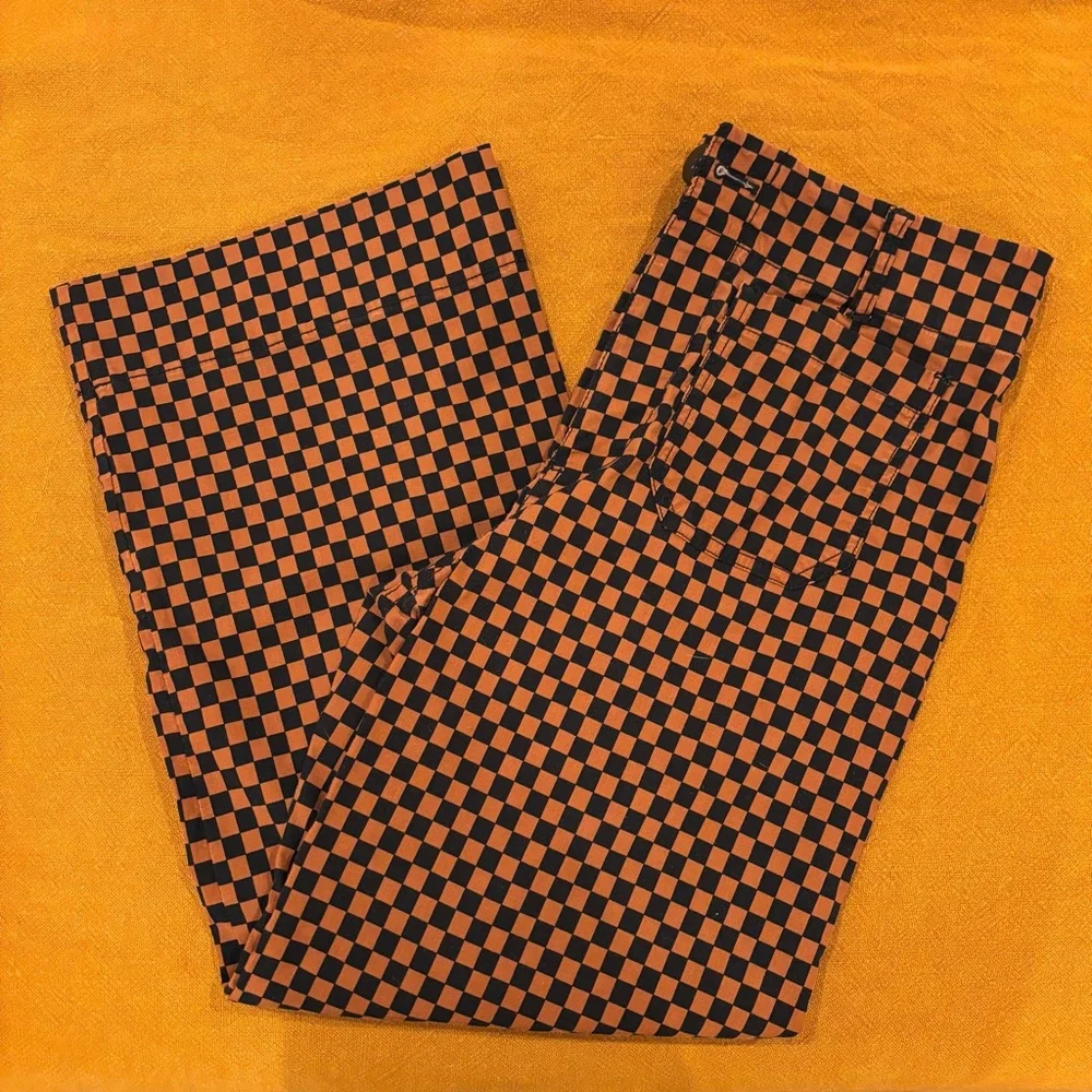 Maeve Brown Checkered Wide Leg Pants - Picture 4 of 4